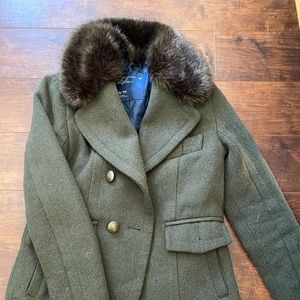 Heavy weight jacket with faux fur trim